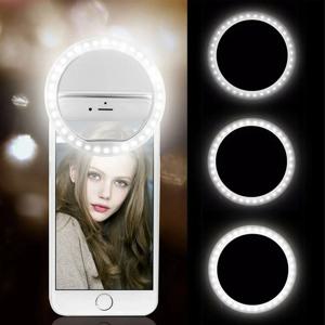USB 충전 Led Selfie 링 라이트 휴대 전화 렌즈 LED Selfie 램프 링 for iPhone for Samsung Xiaomi Phone Selfie Light