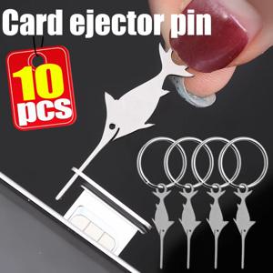 1-10PCS 아이폰에 대 한 스테인레스 스틸 SIM 카드 이젝트 도구 삼성 Universial 바늘 핀 키 트레이 제거 핀치 검어 모양