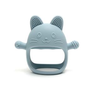 아기 젖니가 남 장갑 - 식품 등급 실리콘 장갑 씹는 장난감, 빨기 방지 손 보호대, 귀여운 토끼 디자인