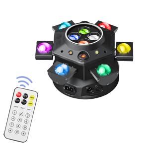 6 헤드 10X10W 이동 헤드 라이트 빔 레이저 스트로브 효과 DMX 무대 조명 풀 컬러 LED 빔 라이트 회전 DJ 디스코 파티 바