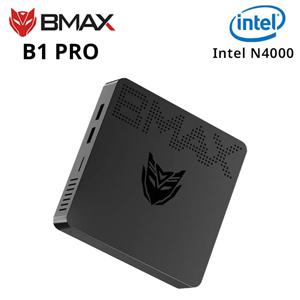 BMAX 미니 PC B1PRO 윈도우 11 8GB 램 128GB 저장용량 인텔 N4000 M.2 슬롯 컴퓨터 듀얼 밴드 와이파이 HDMI VGA 블루투스 미니 PC
