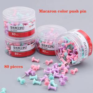 게시판, 지도, 포스터 및 공예 프로젝트에 적합한 80개 마카롱 푸시 핀 페인팅 핀