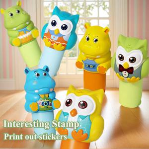 어린이 마술 인감 스티커 사진 앨범 및 100s 스티커 어린이 DIY 그림 사진 장식 몬테소리 스탬프 선물