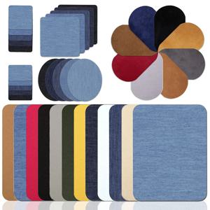 핫세일 5개입 다채로운 다리미 부착 패치 세트 |   바지 수리용 접착제 없음 아동복 데님 DIY 공예(혼합 사이즈)