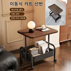 작은 트롤리 커피 테이블 모바일 스토리지 작은 테이블 랙 홈 침실 거실 소파 티 테이블
