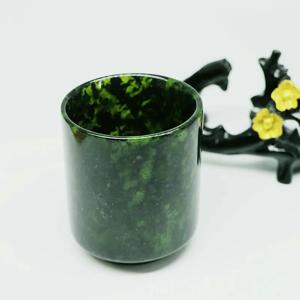 천연 약재 킹 스톤 워터 컵 찻잔 티 세트, 차 마시는 미네랄 킹 오브 메디신 옥 선물 가정용