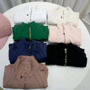 2025 로즈 골드 자켓 3세대 메쉬 없음 슬림 핏 얇은 스포츠 피트니스 요가웨어 스탠드 칼라 여성용 아우터웨어