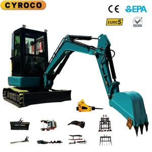 미니 굴삭기 공장 1200Kg 유로 5 엔진 크롤러 굴삭기 맞춤형 다기능 빠른 배송 디젤 엔진