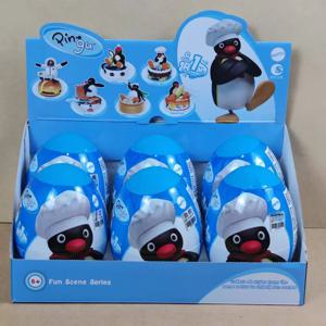 애니메이션 Pingu Gashapon 블라인드 박스 귀여운 서프라이즈 미스터리 박스 피규어 모델 장난감 만화 카와이 데스크탑 장식 액세서리 아이 선물