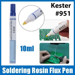 10ml 납땜 로진 플럭스 펜 951 낮은 솔리드 비 클린 DIY 케스터 솔더 전원 청소 무료 용접 펜