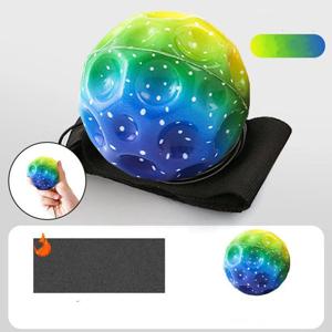 탄성 끈이 달린 손목 공 어린이를위한 PU 폼 통풍 공 손 눈 조정 훈련 게임 장난감 피트니스 운동