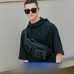 남성용 크로스바디 백 스포츠형 싱글 숄더 휴대폰 소형 가방 가슴 허리 가방 여름 트렌드 브랜드 옥스포드 천 백팩