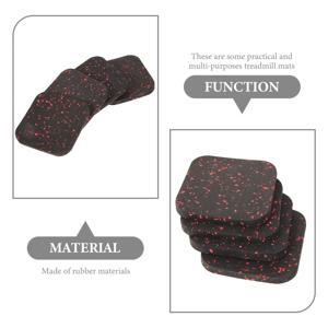 카펫용 4개입 충격 방지 러닝머신 매트 내구성 있는 운동 기구 패드 바닥 보호 러닝머신 매트 운동 기구 매트