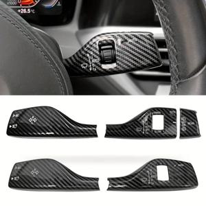 적합 대상2018-2022년BMW새로운5부서3부서7부서1수정됨X3X4X5X1방향등 와이퍼 스위치 장식봉 탄소 섬유 내장 개조, 자동차 기어 변속 헤드 부품