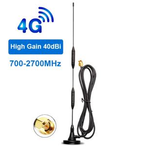 4G Lte 야외 안테나 신호 부스터, 와이파이 공중 SMA 수 커넥터, 3 미터 연장 케이블, RG58, 700-2700MHz, 40dBi