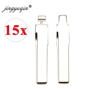 Jingyuqin 15 개/몫 HAA 플립 원격 자동차 키 블랭크 AUDI Fit VW PASSAT BORA SEAT SKODA # 31 HU66 키 블레이드