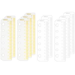 10PCS 바인더 디바이더 눈금자 A5 A6 탭 디바이더 바인더 금박 색인 북마크 눈금자 세트 루스 리프 링 노트북 디바이더 눈금자