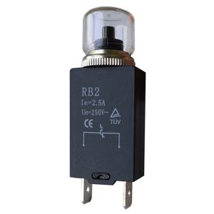 1 조각 RB2 회로 차단기 장비 열 보호 스위치 과부하 과전류 보호 장치 250V 2.5A 8A 10A 12A 13A 14A 15A