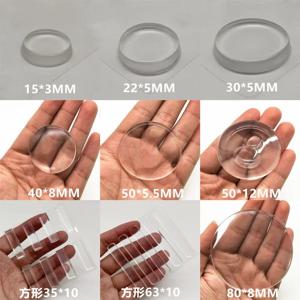 투명 부드러운 실리콘 도어 스톱퍼 범퍼 음소거 스티커 벽 보호 머플러 패드 도어 스톱퍼 가구 안티 크래시 패드