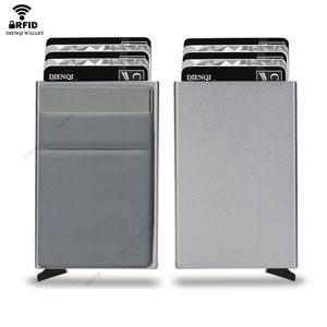 Rfid 스마트 지갑 카드 소지자 금속 얇은 슬림 남성 여성 지갑 팝업 미니멀리스트 지갑 남성용 작은 검은 지갑 Vallet Walets