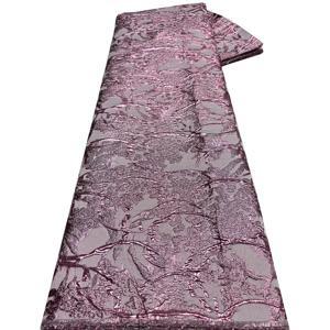 2025 고품질 아프리카 자카드 브로케이드 레이스 패브릭 프랑스어 얇은 명주 그물 레이스 자수 골드 라인 프랑스어 얇은 명주 그물 드레스 바느질