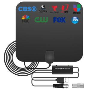 4K 평면 실내 TV 안테나 HD 디지털 실내 공중 증폭기 HDTV 안테나 TV Universa 용 3600 마일 높은 부스터 신호 캡처