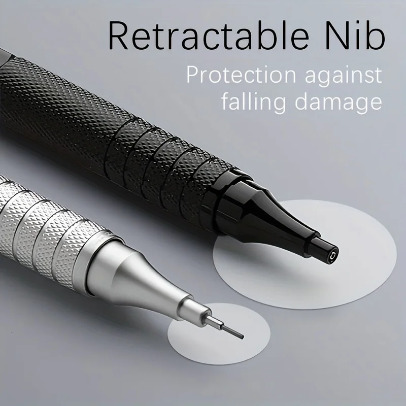 1Pc 기계식 연필 0.3/0.5/0.7/2.0mm 저중심 금속 드로잉 특수 연필 사무실 학교 쓰기 미술 용품