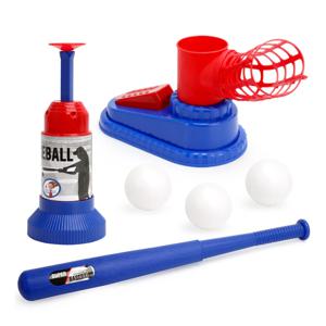 야구 공 장난감 뒷마당 야외 스포츠 장난감 조정 가능한 자동 피칭 야구 기계 게임 세트 생일 어린이 소년 선물