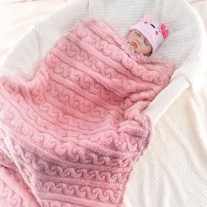 아기 봉제 담요 배넷저고리 담요, 여아 및 남아용 매우 부드럽고 아늑한 아기 담요, 푹신한 아기 신생아, 1 개