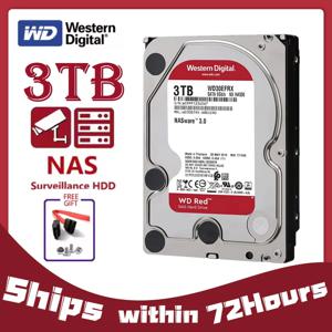 웨스턴 디지털 WD 3TB 레드 NAS 하드 디스크 드라이브, 내장 하드 드라이브, 5400RPM SATA, 6 Gb/s, 64MB 캐시, 데스크탑용, WD30EFRX, 3.5 인치