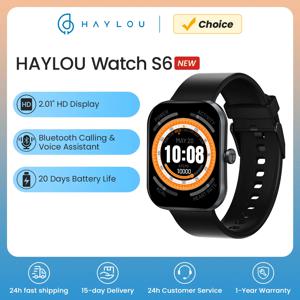 HAYLOU Watch S6 음성 호출 스마트 워치 남성 건강 모니터링 IP68 방수 스마트 알림 음성 보조 Smartwatch
