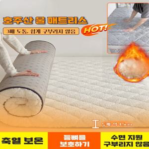 매트리스패드 부드러운 침대 매트 도톰 보온 울 매트리스 바닥용토퍼 보온매트 침대 시트 지속잠금온도 싱글 침구 보온/쉽게 무너지지 않는다/접을 수 있다 가정용 램스울 두꺼운 보온 매