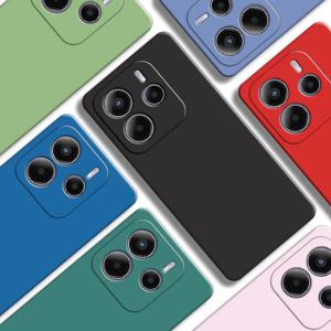 Redmi Note 14 케이스, Redmi Note 14 4G 5G 글로벌 커버, 오리지널 액체 실리콘 고무 충격 방지 범퍼