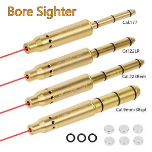 전술 레이저 보어 사이트 9mm .22 22LR .177 총알 Boresighter 구경 12GA .223 223rem .308 5.45x39 9x19mm 시력 스냅 캡