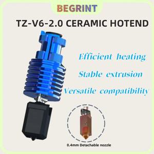 TZ V6 2.0 핫엔드 키트 업그레이드 Ender 3/ 3 PRO/ VORON 2.4 하이엔드 압출기 J-헤드 Prusa Ender 3 V2/ CR10용 고속 프린트 헤드