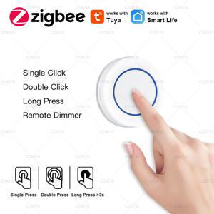 Tuya ZigBee 푸시 버튼 무선 핸드 - 원격 장면 스위치 컨트롤러 배터리 구동 자동화 앱 제어 장치 지원 Z2M
