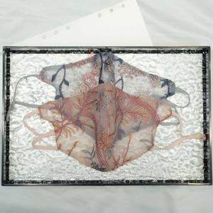 2025 새로운 레이스 수 놓은 중국 스타일 마스크 하이 엔드 자카드 방진 태양 보호 통기성 더블 레이어