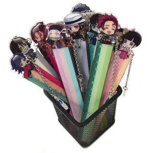 애니메이션 눈금자 Kamado Tanjirou Nezuko Kawaii 그림 직선 눈금자 그리기 눈금자 학교 문구 어린이 선물
