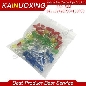 500개/몫 3MM LED 다이오드 키트 혼합 색상 빨간색 녹색 노란색 파란색 흰색 5값*100개