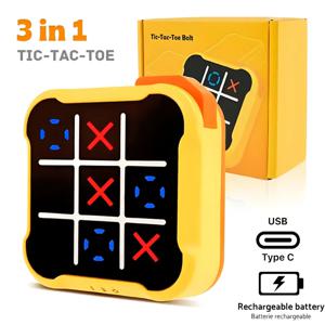 3in1 전자 TIC-TAC-TOE 볼트 체스 게임 다기능 어린이 퍼즐 장난감 휴대용 휴대용 보드 게임 장난감 어린이 선물