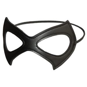 조절 가능한 가죽 고양이 마스크 (코스프레, 마디 그라, 할로윈 의상, 성인용, 눈 구멍 포함)