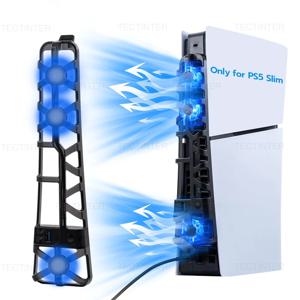 PS5 슬림 디스크/디지털 콘솔용 냉각 팬 PlayStation 5 슬림 액세서리용 USB 3.0 포트 쿨러가 있는 냉각 시스템