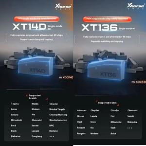 5/10pcs Xhorse VVDI 단일 모드 칩 XT136 XT14D VVDI2 VVDI 키 도구 용 기존 및 애프터 마켓 4D/46 칩을 완전히 대체합니다.