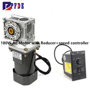 강력한 전기 AC 모터 110V 220V 180W 13RPM ~ 270RPM 웜 기어드 모터 AC 속도 컨트롤러 키트 출력 샤프트 직경 18mm