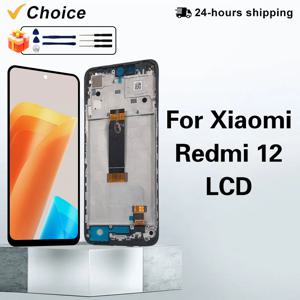 Xiaomi Redmi 12 LCD 23053RN02I Redmi 12 디스플레이 23053RN02Y 용 터치 패널 스크린 어셈블리 디지타이저 교체 부품 용 Chioce
