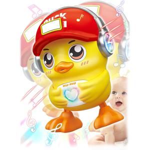 아이들을 위한 빛과 음악이 있는 춤추는 오리 장난감, 아기 기어다니는 춤추는 뮤지컬 장난감, 유아용 뮤지컬 인터랙티브 아기 장난감