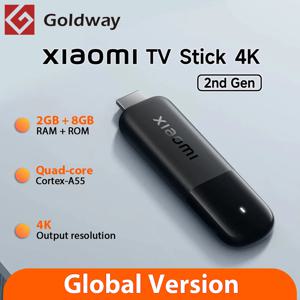 2025 글로벌 버전 샤오미 미 TV 스틱 4K 2세대 2GB 램 8GB 롬 Wifi6 블루투스 5.2 구글 어시스턴트 넷플릭스 스마트 TV 플레이어