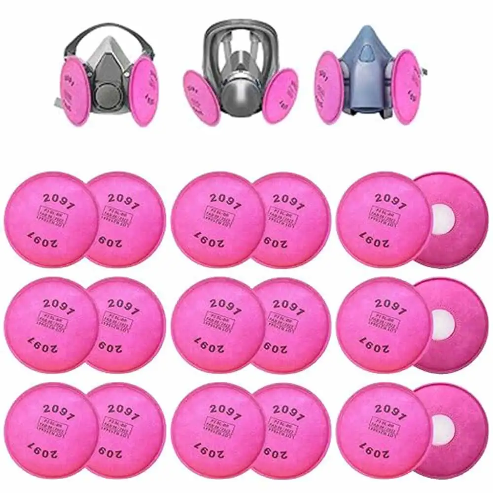 10/20/30pcs 많은 페인팅 스프레이 산업 2091 6800 7502 6200 시리즈 호흡기 먼지 마스크 호흡기 용 미립자 필터