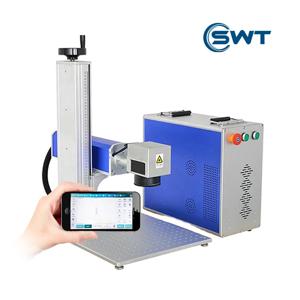 SWT 휴대용 20W 섬유 레이저 각인기 E 코팅 도장 표면 자동차 부품 ID 맞춤 로고
