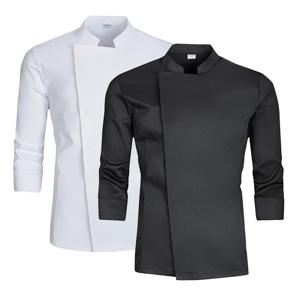 고품질 음식 서비스 긴 소매 셰프 재킷 레스토랑 작업복 남성 요리사 전문 요리 유니폼 가을/겨울용